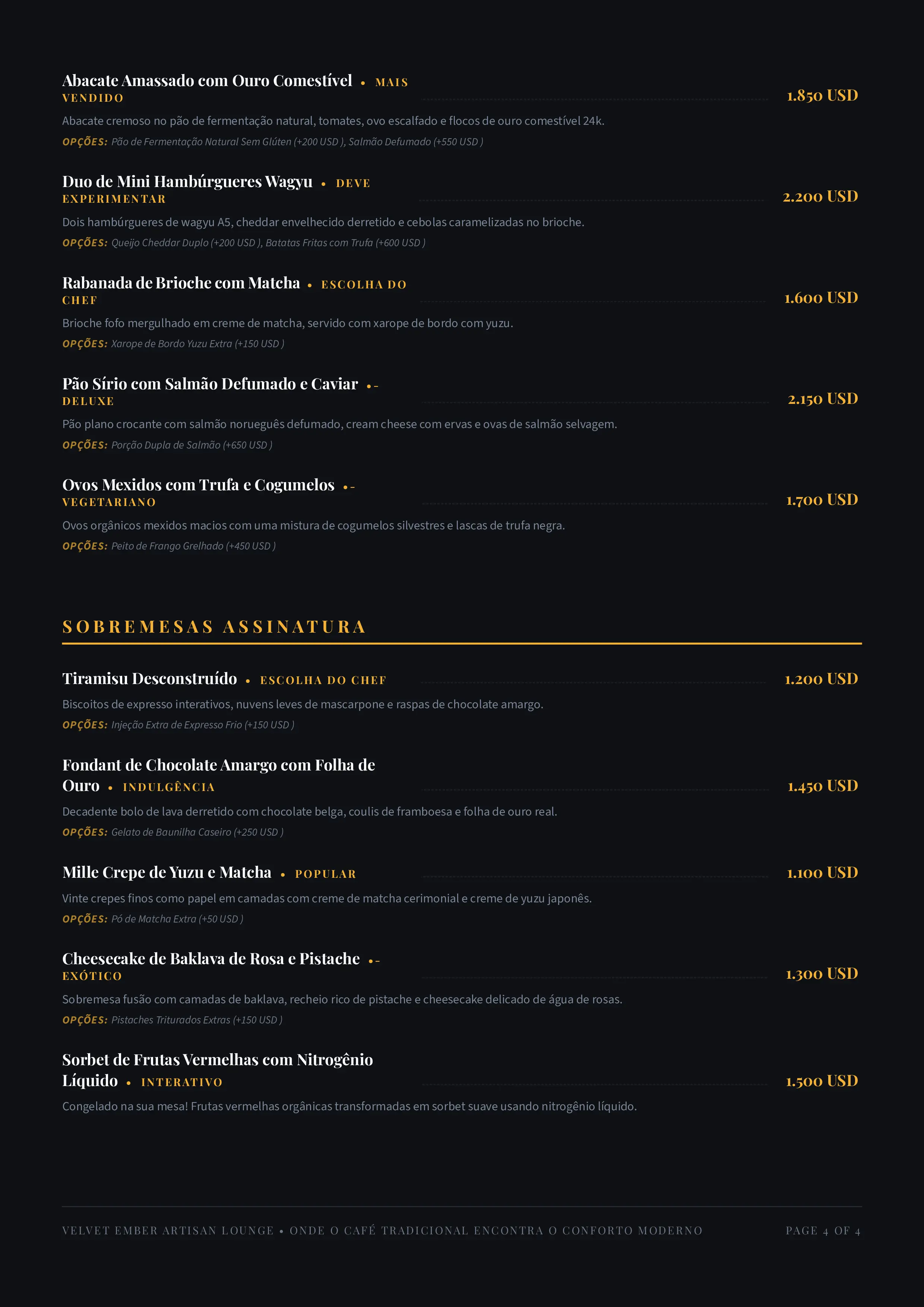 Menu Page 4