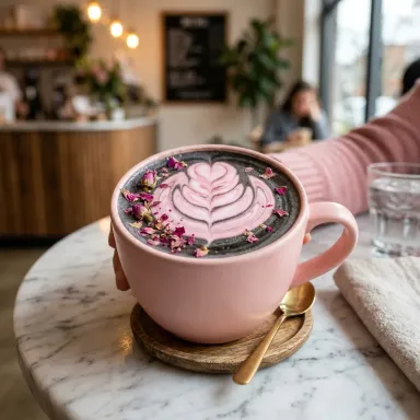Charcoal Rose Latte